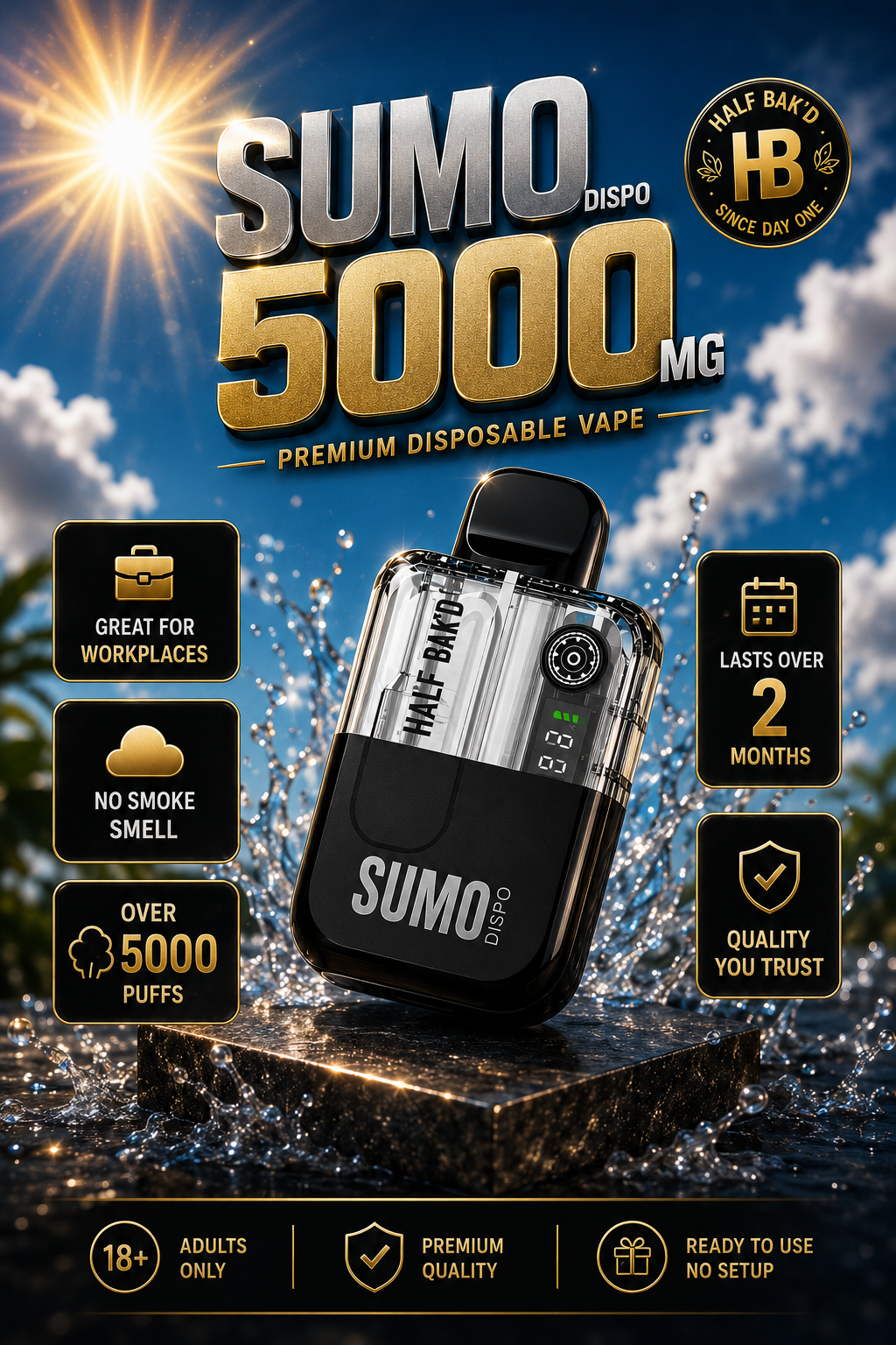 💨 SUMO 5000MG THC VAPE